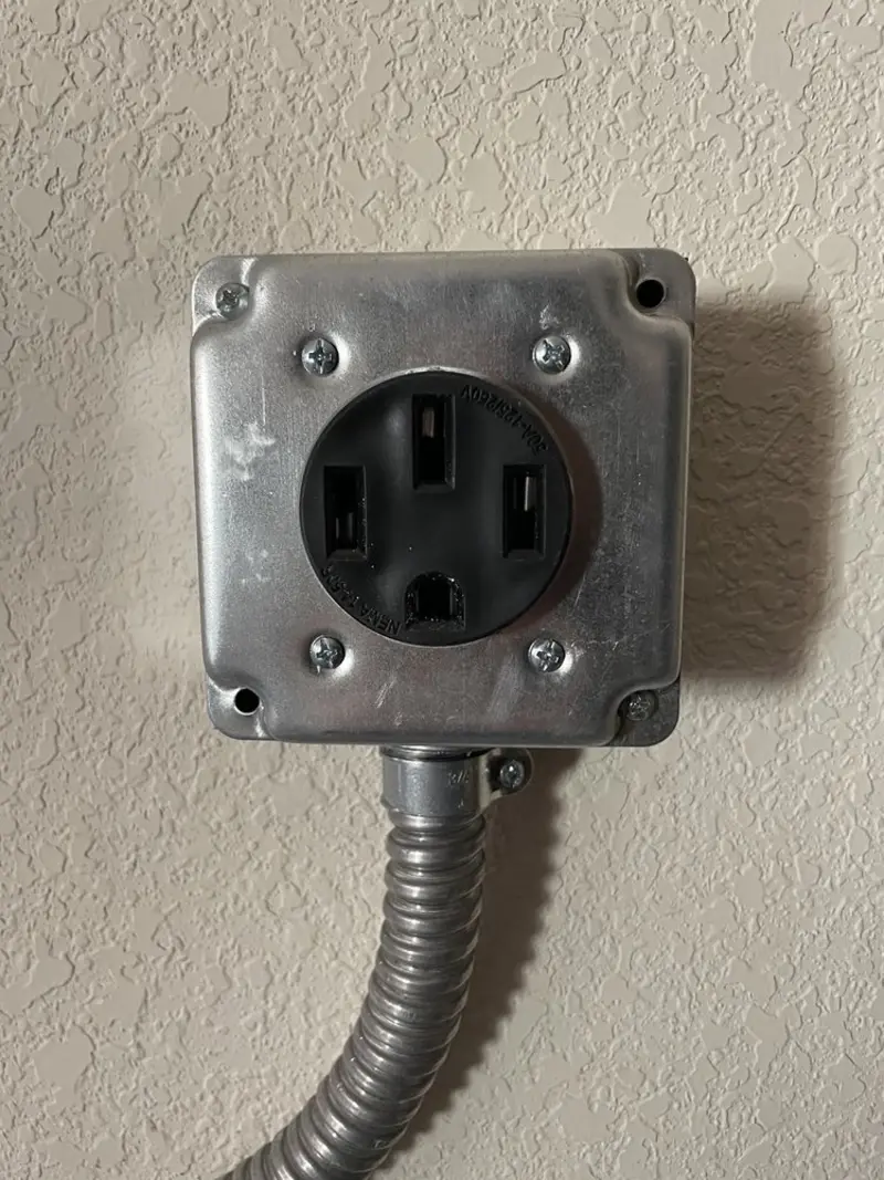 NEMA 14-50 outlet installed for Electrical Panel Upgrade in Frederickson